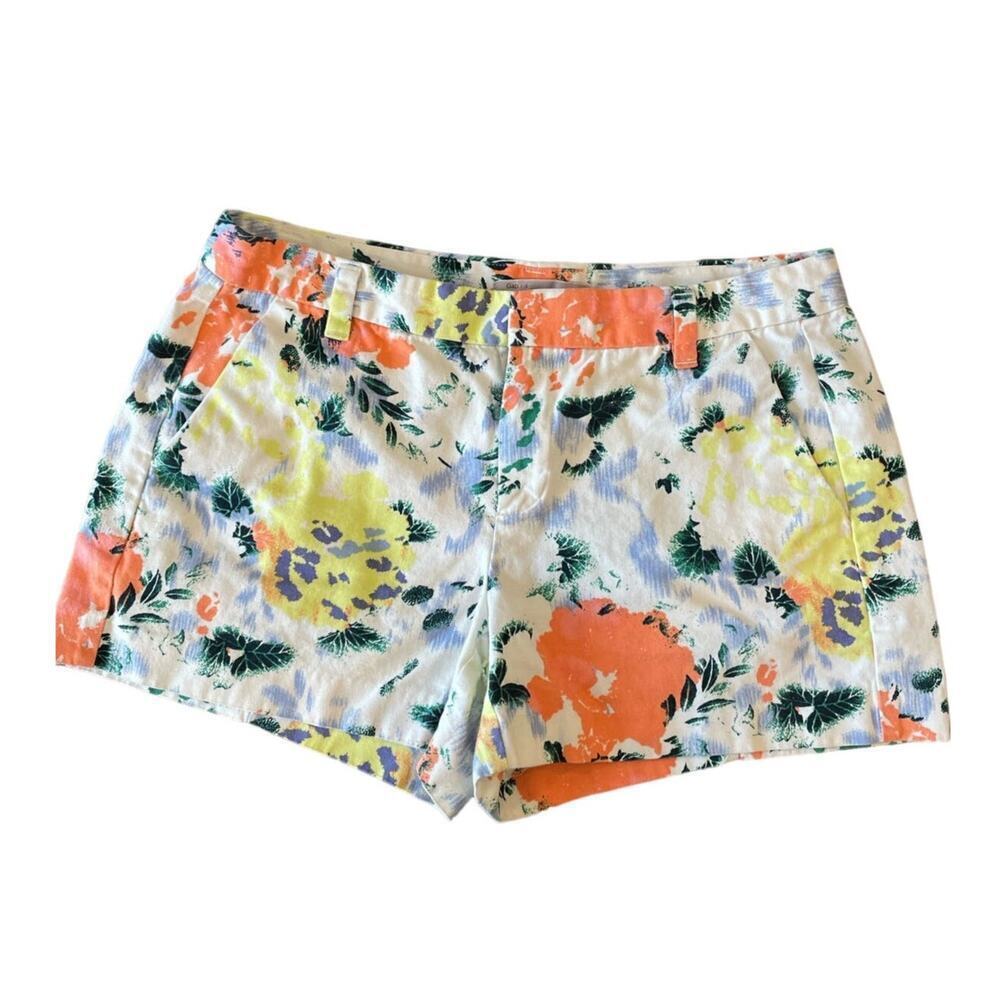 GAP Floral 100% Cotton Chino Shorts Women's size 2 Summer Vacay